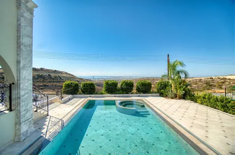 Luxury Villa stunning views of the city and the sea coast, Jacuzzi, 5 bedrooms in Panthea Limassol property for sale For Super Rich