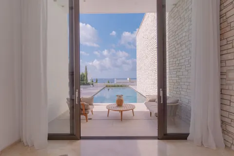 Luxury Villa Sea View Mountain View, 4 bedrooms in St. George Pegia unique for sale For Super Rich