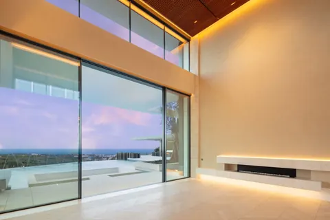 Architectural House Breathtaking views Mediterranean Sea & Golf Saltwater pool, 12 bedrooms in Los Flamingos - Marbella real estate for sale For Super Rich