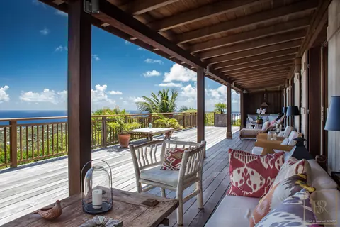 Luxury Villa White Nahma spectacular views of Petit and Grand Cul de Sac, 4 bedrooms in St Barth property for sale For Super Rich
