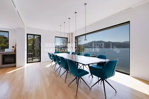 Luxury Villa front lake  swimming pool, wellness and fitness area, 6 bedrooms in Angera - Lake Maggiore image for sale For Super Rich