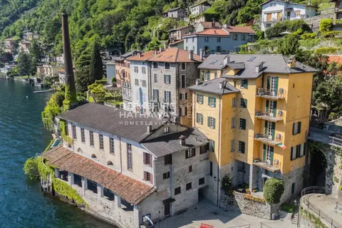 Century 17th House Panoramic view, swimming pool and pier, 16 bedrooms in Brienno - Lake Como expensive for sale For Super Rich