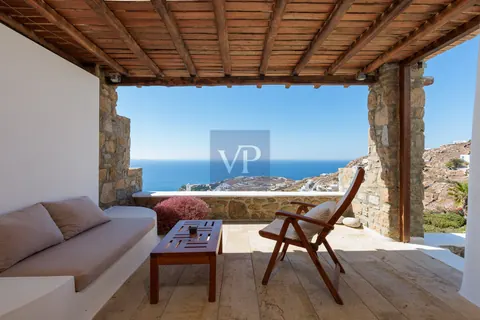 Architectural Villa Wild Blue private heated pool, panoramic views of the sea and sunset, 6 bedrooms in Tourlos - Mykonos Classified ads for sale For Super Rich