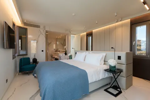 Luxury Villa Alegria Sea View with 120m2 Infinity pool, 7 bedrooms in Mykonos deal for sale For Super Rich