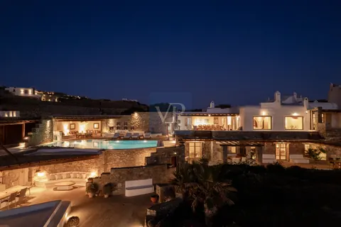 Architectural Villa Wild Blue private heated pool, panoramic views of the sea and sunset, 6 bedrooms in Tourlos - Mykonos