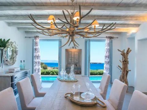Luxury Hotel Beach Front Panoramic View, 16 bedrooms in Paros expensive for sale For Super Rich
