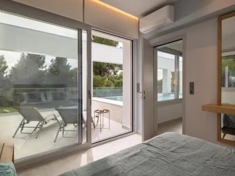 Modern Villa Panoramic View of sea and the forest, 4 bedrooms in Halkidiki luxury for sale For Super Rich