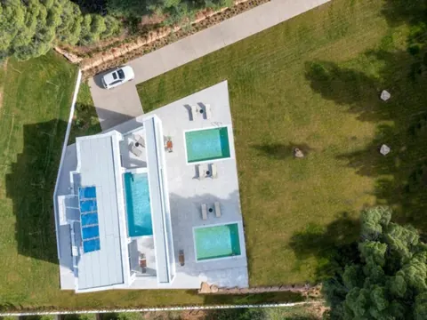 Modern Villa Panoramic View of sea and the forest, 4 bedrooms in Halkidiki New for sale For Super Rich
