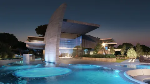 Premium Villa Beach Front, sea, golf, mountain, lake views, 8 bedrooms in Quinta do Lago cas_431 for sale For Super Rich