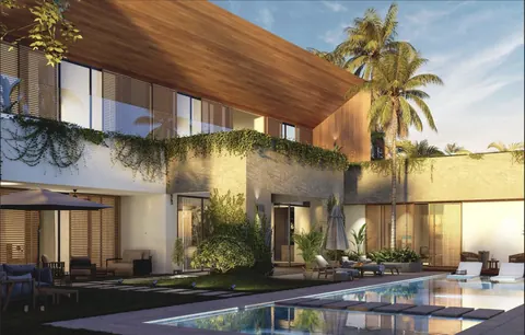 Premium Villa Private view of the golf course relaxation spaces, 6 bedrooms in Cap Cana Construction plan for sale For Super Rich