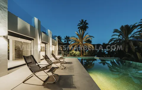 Modern Villa Hermes Tennis court, 8 bedrooms in Marbella real estate for sale For Super Rich