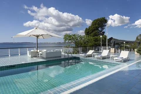 Luxury Villa Beach Front wonderful panoramic Mediterranean sea view, 9 bedrooms in Mallorca DPE1005 for sale For Super Rich