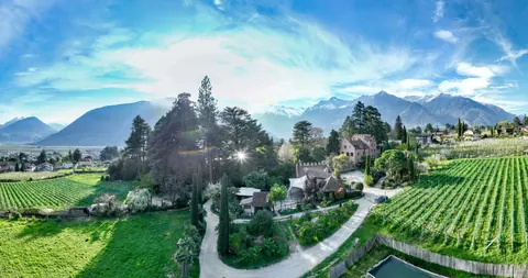 Luxury Castle Panoramic View and Mountain view, 8 bedrooms in Merano South Tyrol real estate for sale For Super Rich