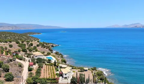 Luxury Villa Beach Front Views of the islands of Spetses and Dokos, 11 bedrooms in Hermione Apollo for sale For Super Rich