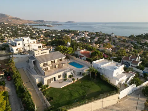 Elegant Villa Panoramic View of sea and mountain, 5 bedrooms in Lagonisi photo for sale For Super Rich
