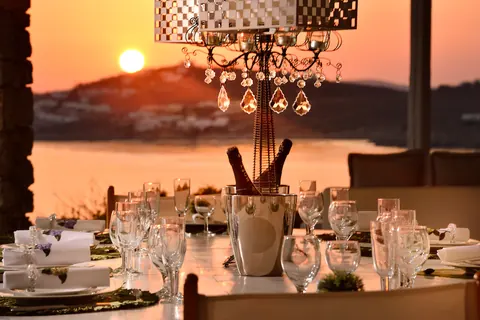 Architectural Villa one-of-a-kind location access sea, stunning panoramic view from Pinnacle Estate, 14 bedrooms in Mykonos buy for sale For Super Rich