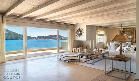 Luxury Villa Beach Front Views of the islands of Spetses and Dokos, 11 bedrooms in Hermione value for sale For Super Rich