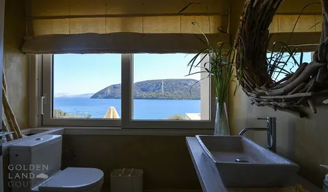 Luxury Villa Beach Front Views of the islands of Spetses and Dokos, 11 bedrooms in Hermione image for sale For Super Rich