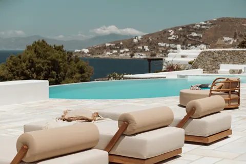 Luxury Villa Turquoise Breathtaking Sunset Views, 9 bedrooms in Mykonos New for sale For Super Rich