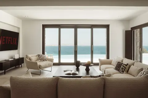 Luxury Villa Turquoise Breathtaking Sunset Views, 9 bedrooms in Mykonos best for sale For Super Rich