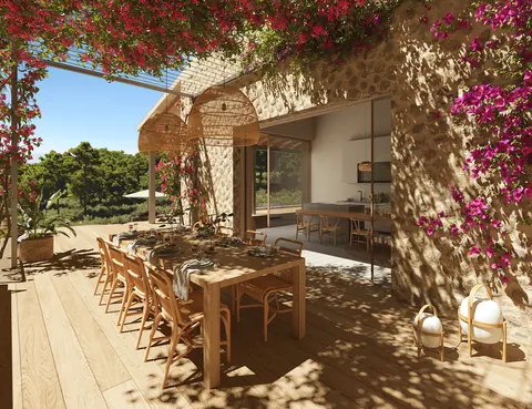 Modern Villa imposing fireplace Fantastic view, 5 bedrooms in Mallorca New for sale For Super Rich
