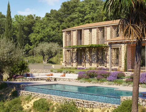 Modern Villa imposing fireplace Fantastic view, 5 bedrooms in Mallorca available for sale For Super Rich