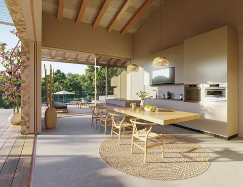 Modern Villa imposing fireplace Fantastic view, 5 bedrooms in Mallorca real estate for sale For Super Rich