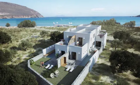 Modern Villa Waterfront from Molos Beach Sea view, 4 bedrooms in Paros
