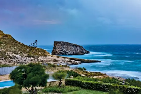 Luxury Villa Panoramic views of the sea, Comino and Cirkewwa Private beach access, Tennis court, 5 bedrooms in Gozo buy for sale For Super Rich