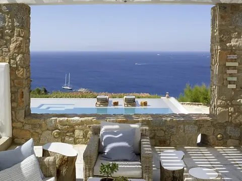 Architectural Villa Sea View, Spa area with a sauna, steam room, and private gym, 5 bedrooms in Mykonos 1039111 for sale For Super Rich