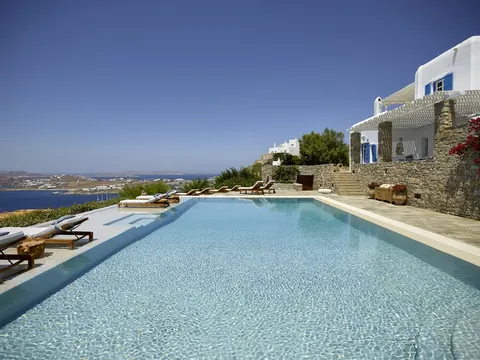 Architectural Villa Sea View, Spa area with a sauna, steam room, and private gym, 5 bedrooms in Mykonos available for sale For Super Rich