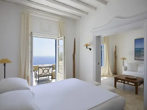 Architectural Villa Sea View, Spa area with a sauna, steam room, and private gym, 5 bedrooms in Mykonos price for sale For Super Rich