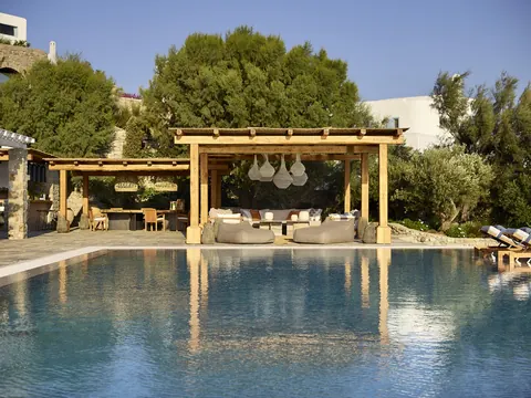 Architectural Villa Sea View, Spa area with a sauna, steam room, and private gym, 5 bedrooms in Mykonos top for sale For Super Rich