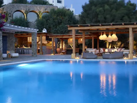 Architectural Villa Sea View, Spa area with a sauna, steam room, and private gym, 5 bedrooms in Mykonos unique for sale For Super Rich