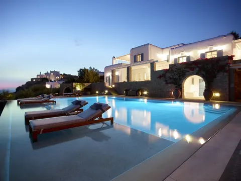 Architectural Villa Sea View, Spa area with a sauna, steam room, and private gym, 5 bedrooms in Mykonos properties for sale For Super Rich