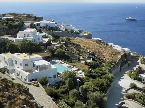 Architectural Villa Sea View, Spa area with a sauna, steam room, and private gym, 5 bedrooms in Mykonos image for sale For Super Rich