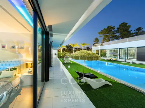 Modern House PALM TREE football field, heated outdoor pool & home cinema, 5 +2 bedrooms in Verdizela deal for sale For Super Rich