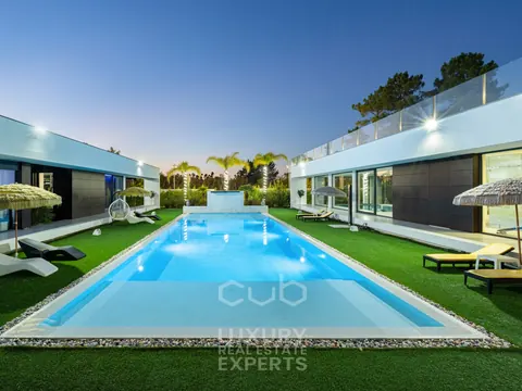 Modern House PALM TREE football field, heated outdoor pool & home cinema, 5 +2 bedrooms in Verdizela CUB_758 for sale For Super Rich