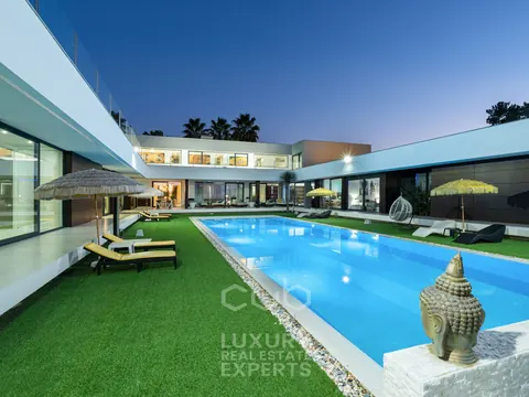 Modern House PALM TREE football field, heated outdoor pool & home cinema, 5 +2 bedrooms in Verdizela buy for sale For Super Rich