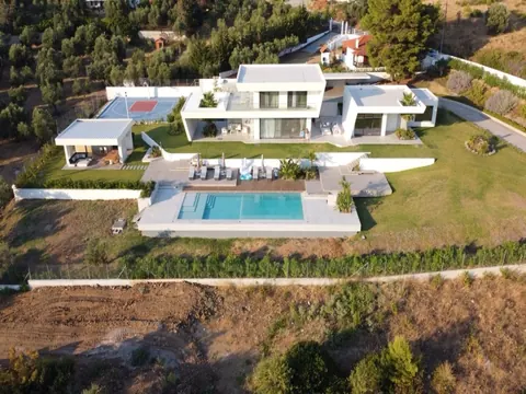 Modern Villa Panoramic View near Nikiti, 7 bedrooms in Halkidiki buy for sale For Super Rich