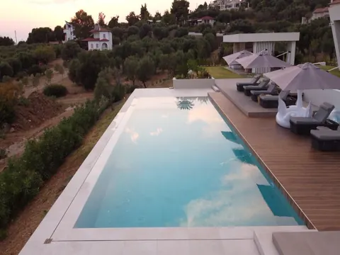 Modern Villa Panoramic View near Nikiti, 7 bedrooms in Halkidiki unique for sale For Super Rich