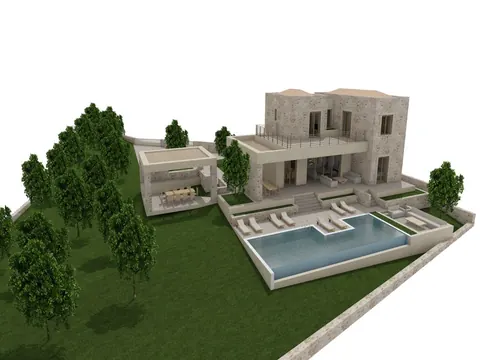 High-end Villa Panoramic View Mountain View, 4 bedrooms in Messinia Construction plan for sale For Super Rich