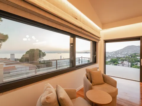 Elegant Villa Panoramic View of sea and mountain, 5 bedrooms in Lagonisi value for sale For Super Rich