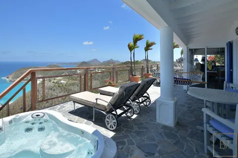 Luxury Villa COLAB Caribbean sunsets views, 5 bedrooms in Colombier St Barth COLAB for sale For Super Rich