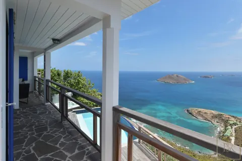 Luxury Villa COLAB Caribbean sunsets views, 5 bedrooms in Colombier St Barth ultra luxury for sale For Super Rich