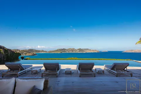 Luxury Villa Danse des Etoiles sunrise and sunset views, 5 bedrooms in St Barth