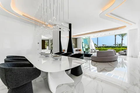 Ultra Modern Front-line Villa Beach Front pool, gym, sauna, bar, 6 bedrooms in Marbella expensive for sale For Super Rich Ultra Modern Front-line Villa Beach Front pool, gym, sauna, bar, 6 bedrooms in Marbella expensive for sale For Super Rich