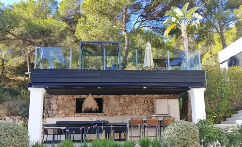 Modern Villa Gym views of the entire coast of the Salinas area, 6 bedrooms in Sant Jordi De Ses Salines - Ibiza property for sale For Super Rich