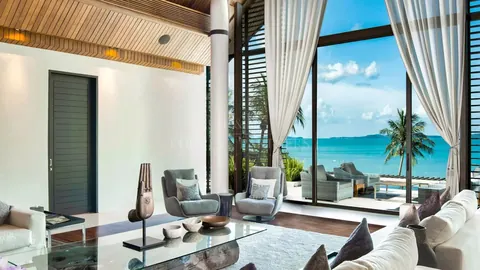 Architectural Villa Beach Front 30 meters Infinity Pool, 4 bedrooms in Phuket Used for sale For Super Rich