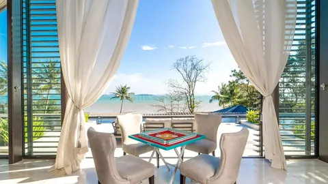 Architectural Villa Beach Front 30 meters Infinity Pool, 4 bedrooms in Phuket search for sale For Super Rich